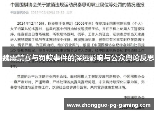 魏震禁赛与罚款事件的深远影响与公众舆论反思 魏震禁赛与罚款事件的深远影响与公众舆论反思
