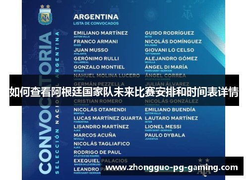 如何查看阿根廷国家队未来比赛安排和时间表详情