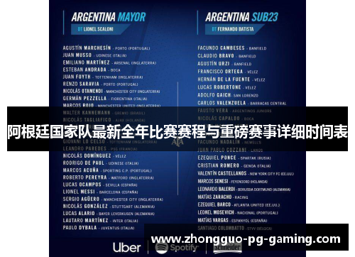 阿根廷国家队最新全年比赛赛程与重磅赛事详细时间表 阿根廷国家队最新全年比赛赛程与重磅赛事详细时间表